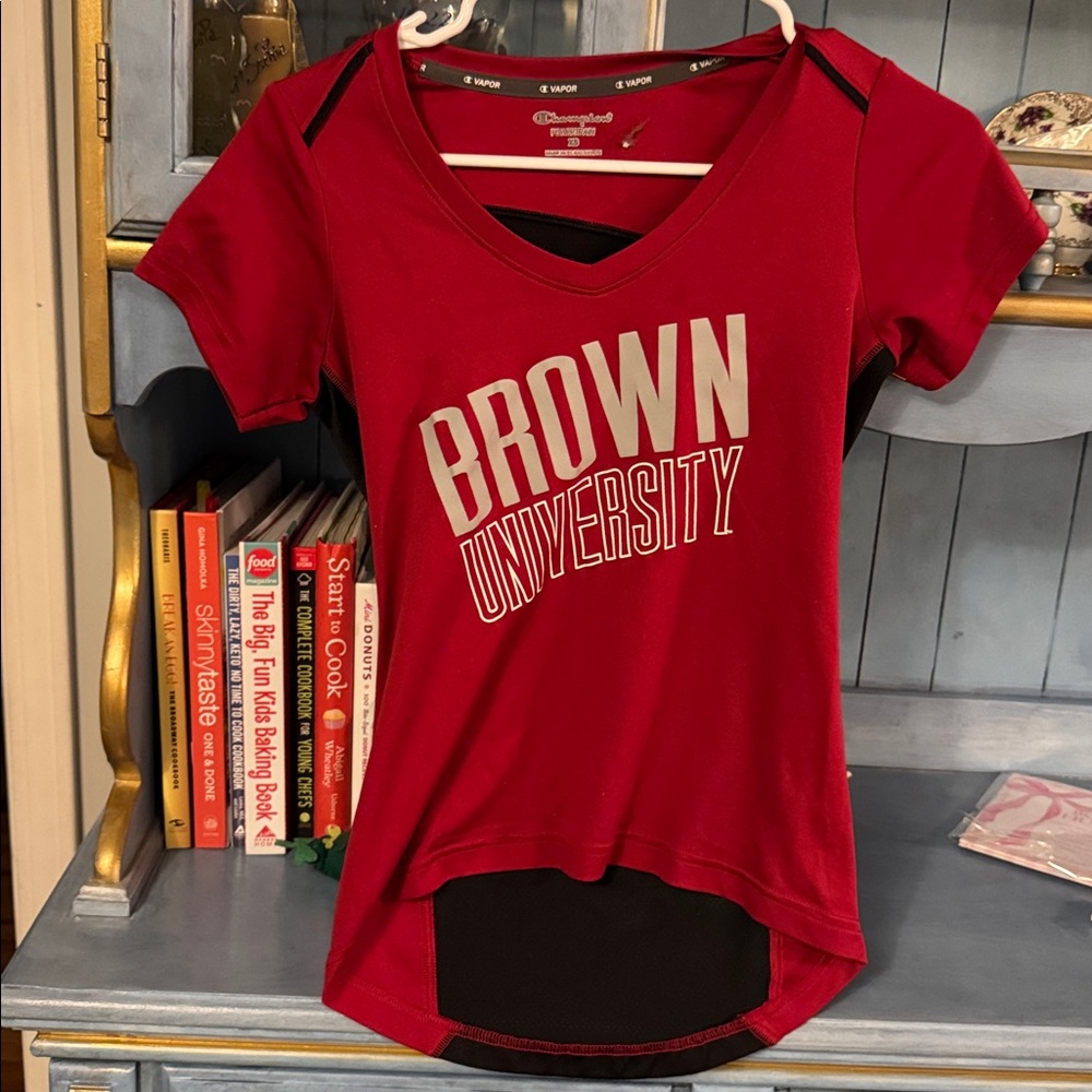 Champion Red V-Neck "BROWN UNIVERSITY" Women's Jersey - Picture 3 of 5